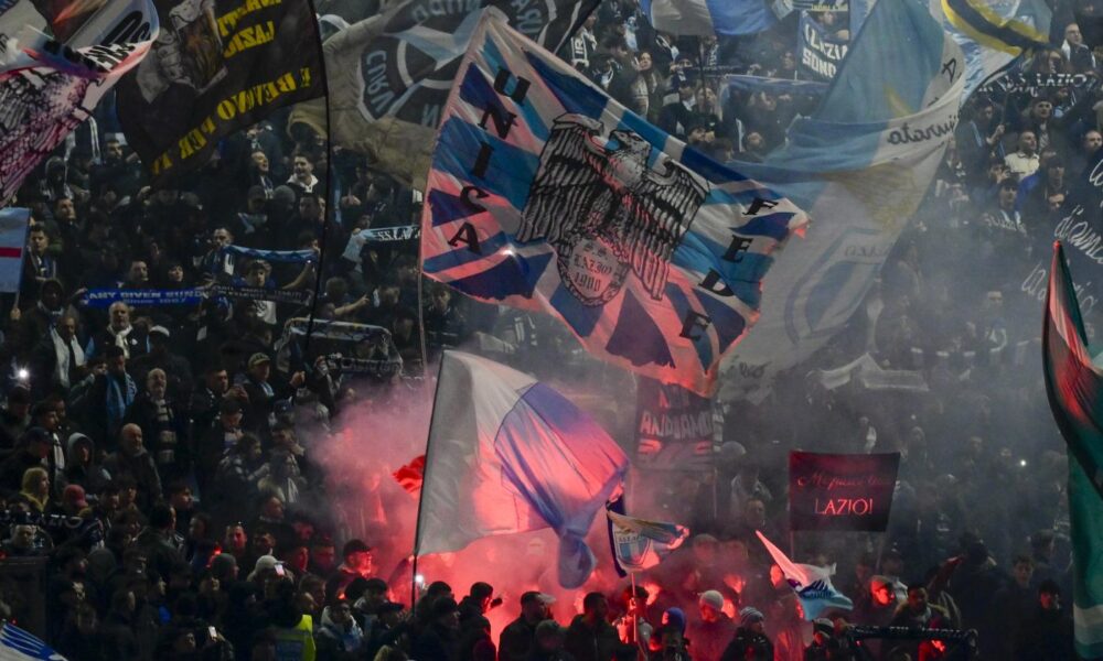 I tifosi della Lazio contro il Milan, Serie A 2025