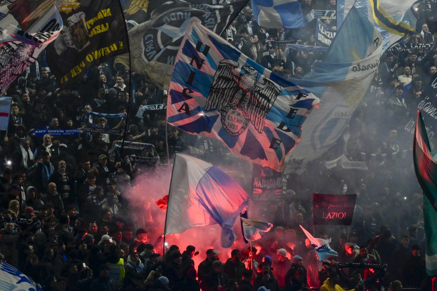 I tifosi della Lazio contro il Milan, Serie A 2025