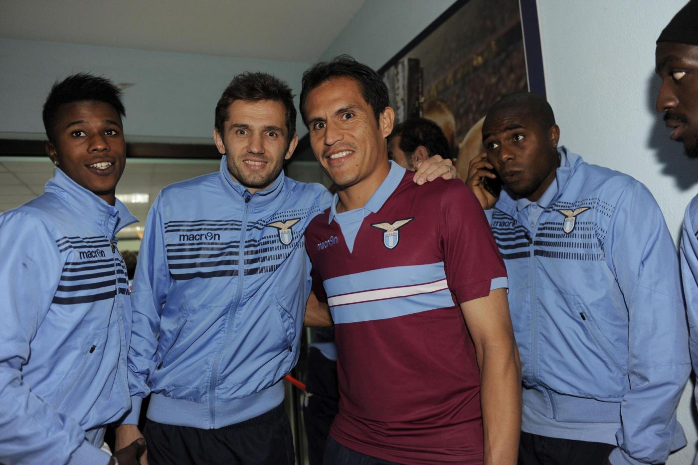 Ledesma con i compagni ai tempi della Lazio