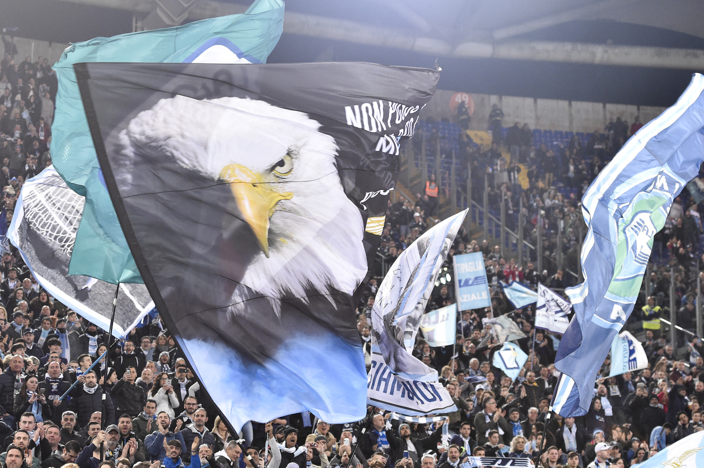 Tifosi della Lazio allo Stadio Olimpico