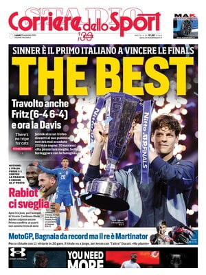 Prima pagina Corriere dello Sport (18 novembre 2024)