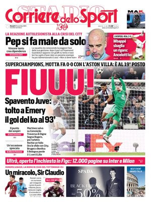 Prima pagina Corriere dello Sport (28 novembre 2024)