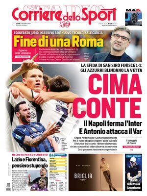 Prima pagina Corriere dello Sport (11 novembre 2024)