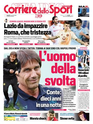 Prima pagina Corriere dello Sport (8 novembre 2024)