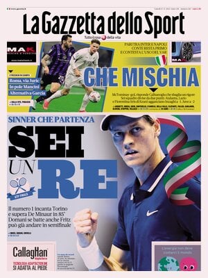 Prima pagina La Gazzetta dello Sport (11 novembre 2024)