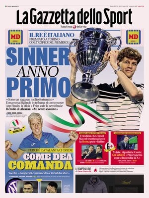 Prima pagina La Gazzetta dello Sport (12 novembre 2024)