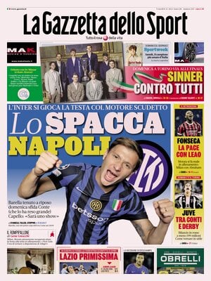 Prima pagina La Gazzetta dello Sport (8 novembre 2024)