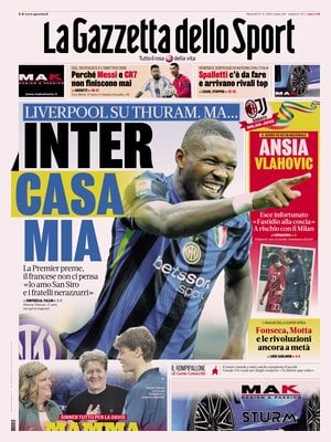 Prima pagina La Gazzetta dello Sport (19 novembre 2024)