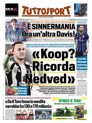 Prima pagina Tuttosport (19 novembre 2024)