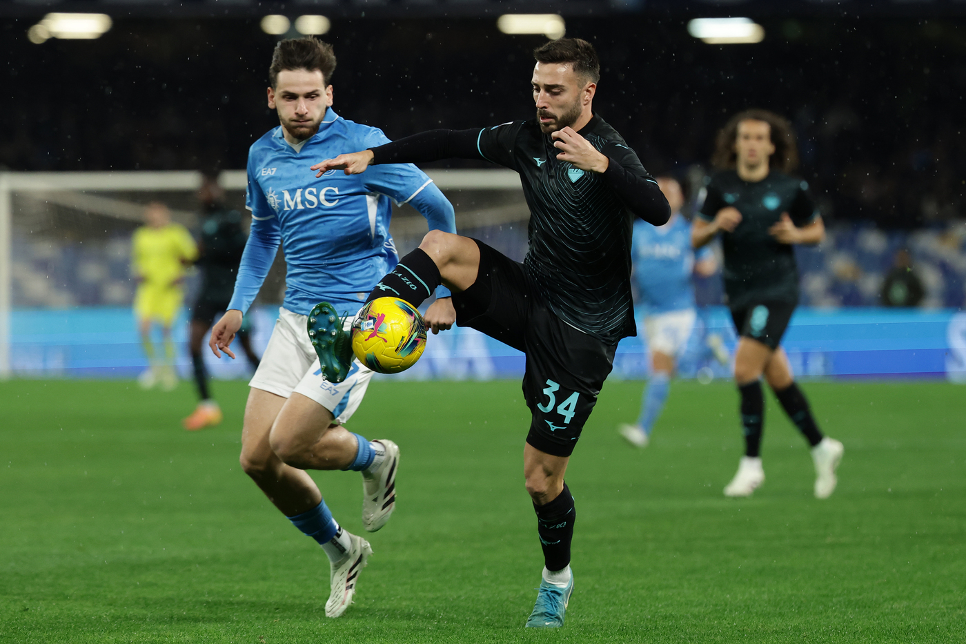 Gila durante Napoli-Lazio