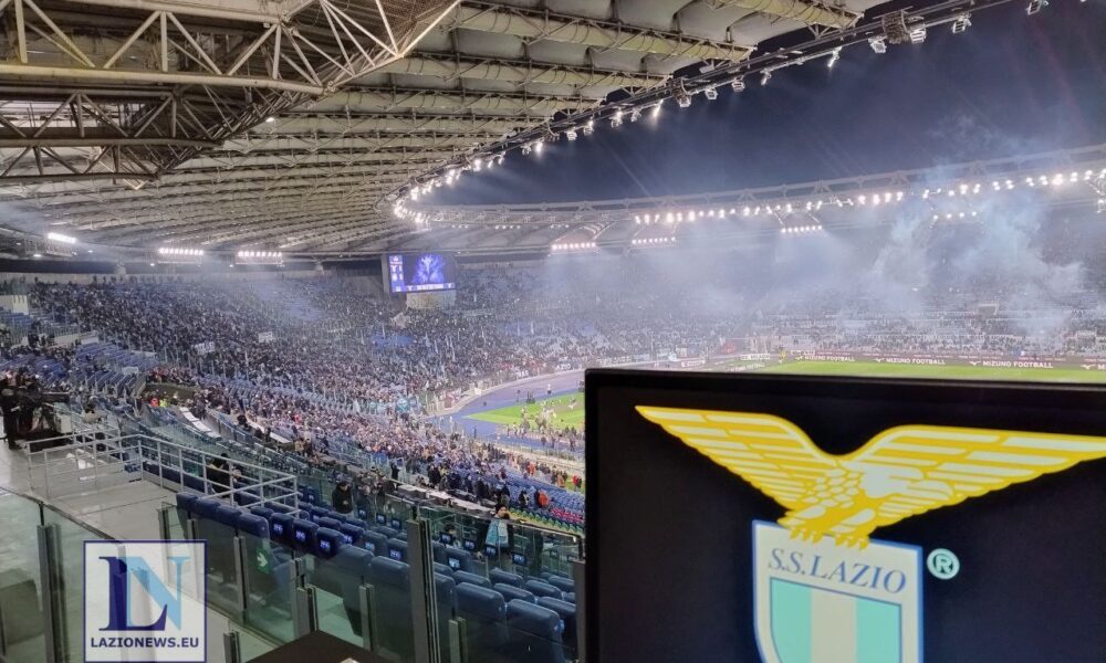 Lo Stadio Olimpico pronto per Lazio-Atalanta