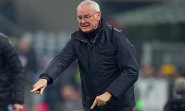 Claudio Ranieri sulla panchina della Roma