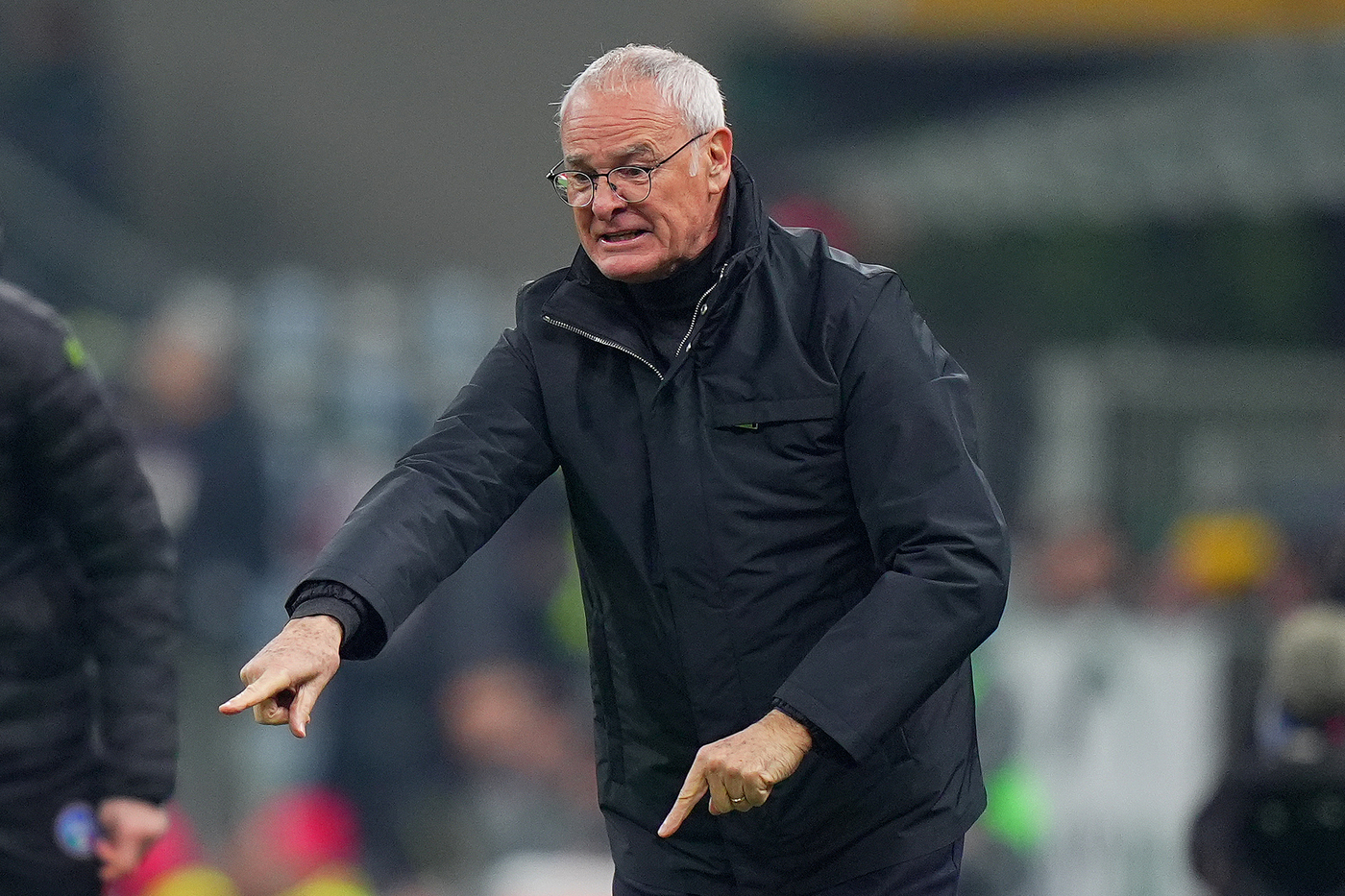 Claudio Ranieri sulla panchina della Roma