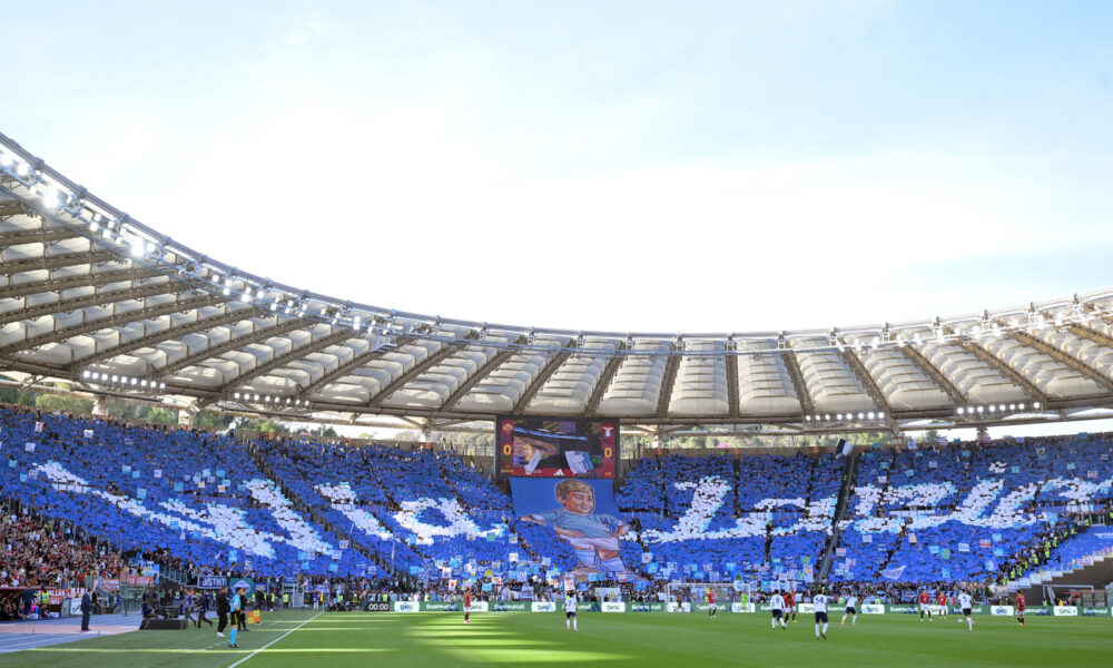 La Curva della Lazio nel Derby