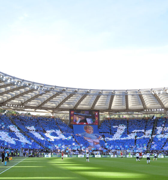 La Curva della Lazio nel Derby