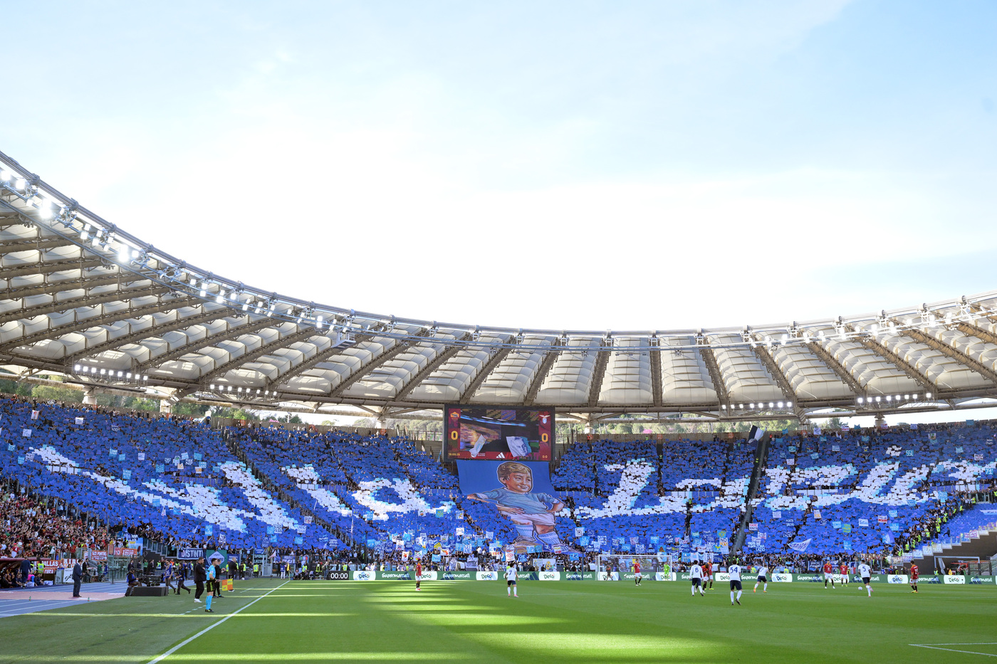 La Curva della Lazio nel Derby