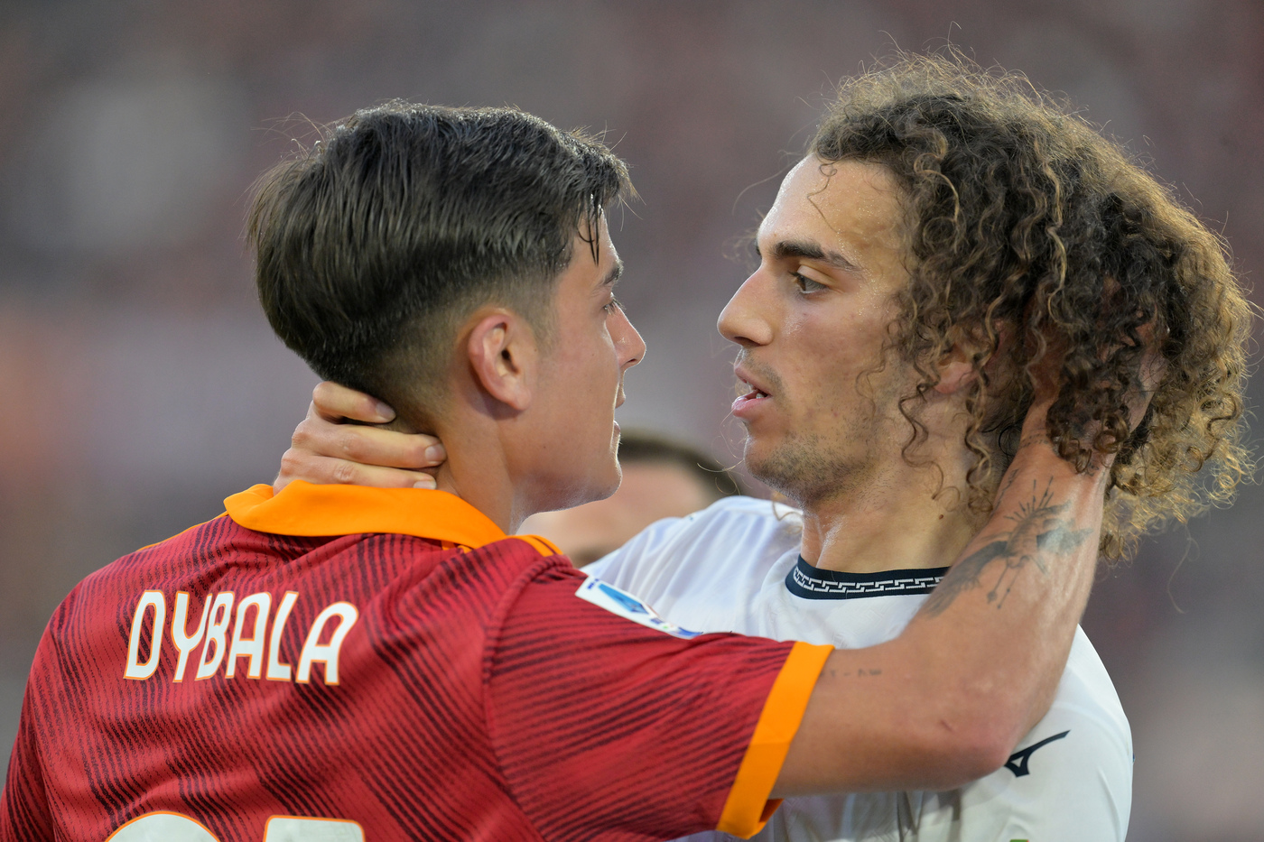 Dybala e Guendouzi a contatto nell'ultimo Derby