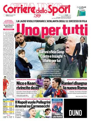 Prima pagina Corriere dello Sport (28 dicembre 2024)