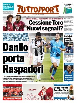 Prima pagina Tuttosport (19 dicembre 2024)