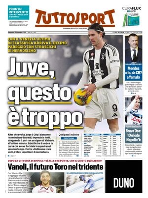 Prima pagina Tuttosport (15 dicembre 2024)