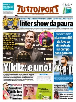 Prima pagina Tuttosport (17 dicembre 2024)