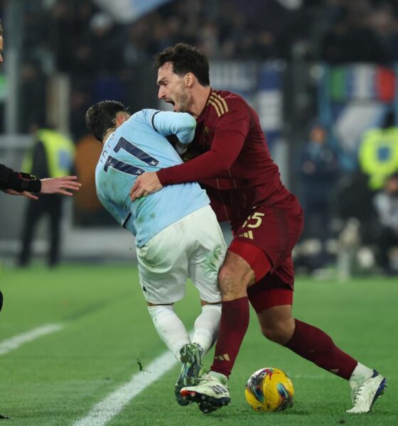 Castellanos Hummels scontro derby Roma Lazio sanzioni cartellini gialli rossi sanzioni rassegna stampa