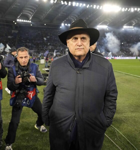 Claudio Lotito all'Olimpico