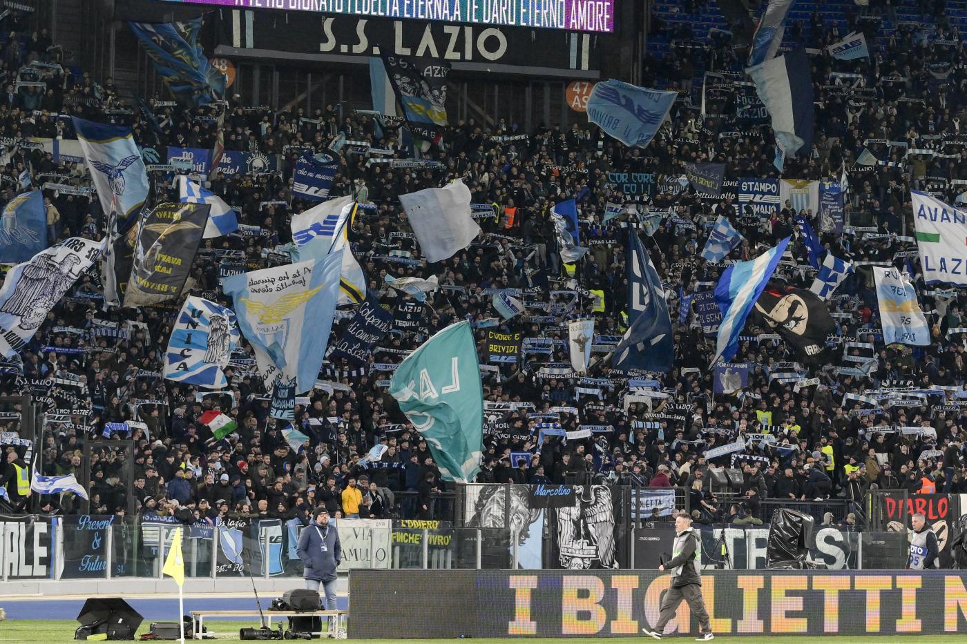 Curva Nord Lazio Piano sicurezza derby Roma Lazio 5 gennaio 2025 tifosi