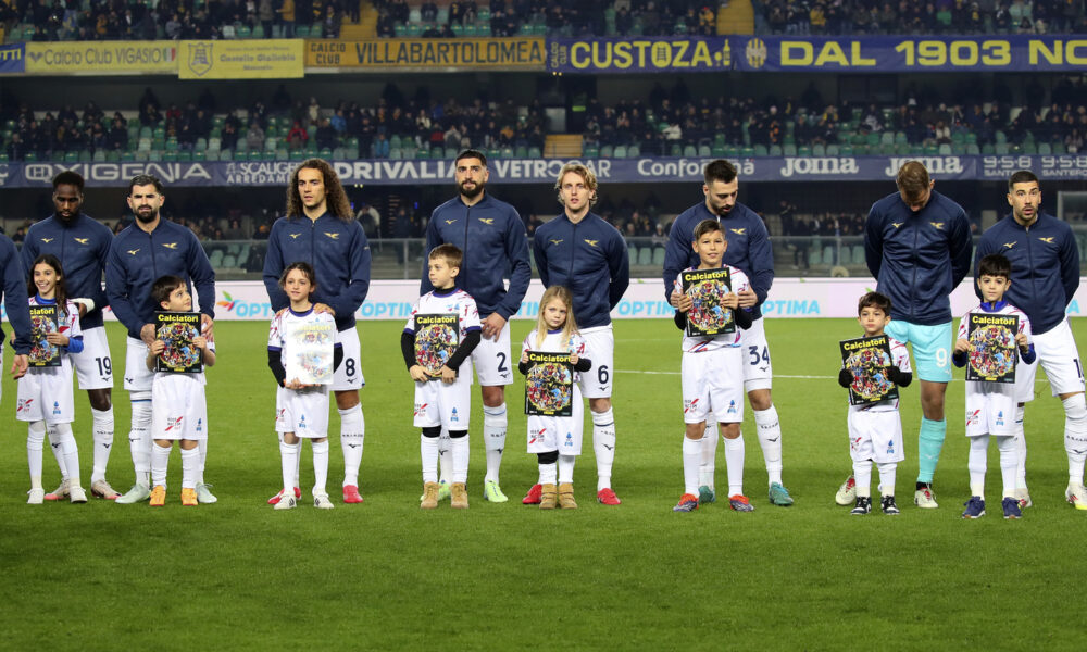 La Lazio schierata in campo