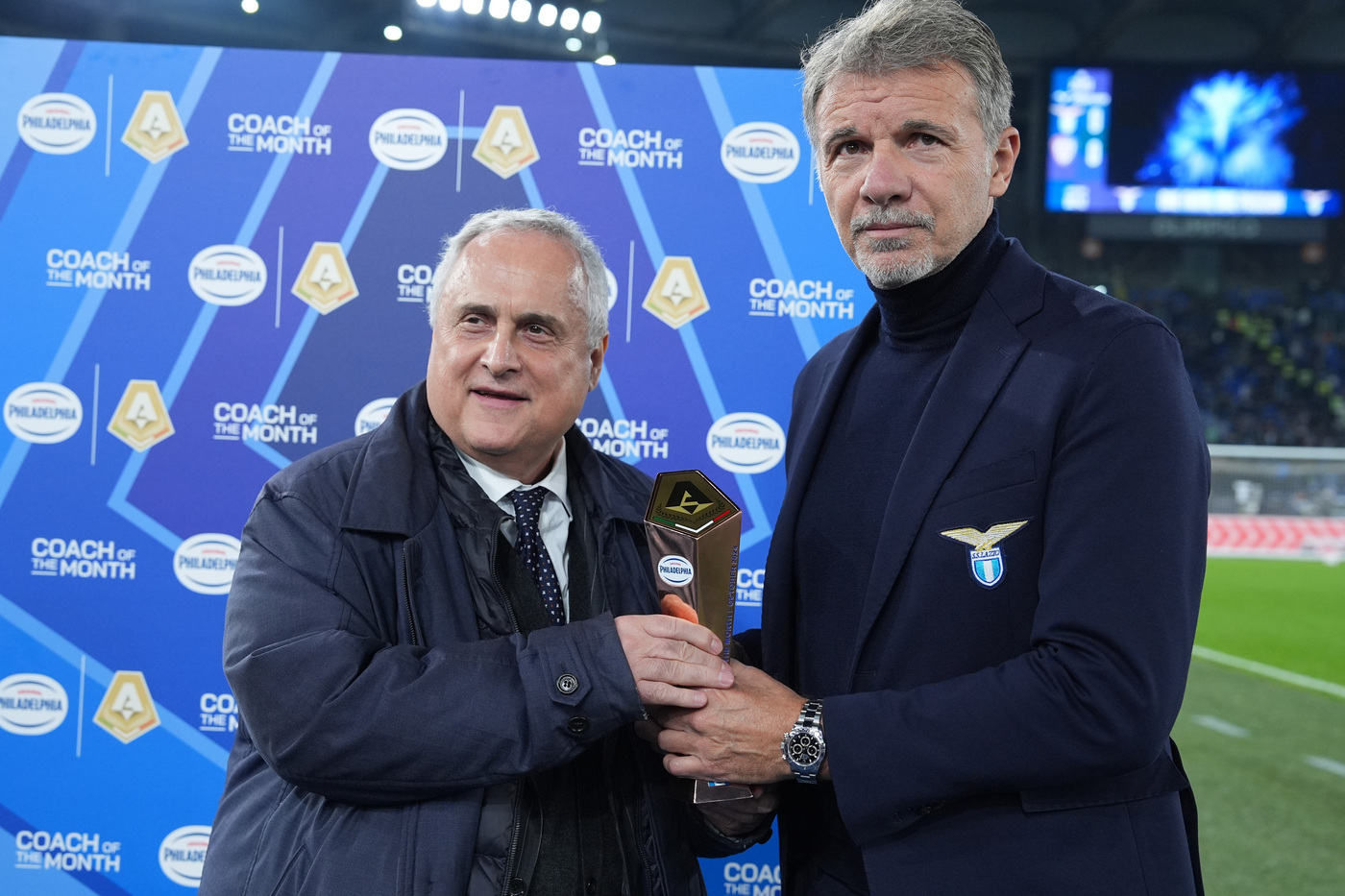 Claudio Lotito e Marco Baroni Serie A ricevono un premio - Calciomercato Lazio