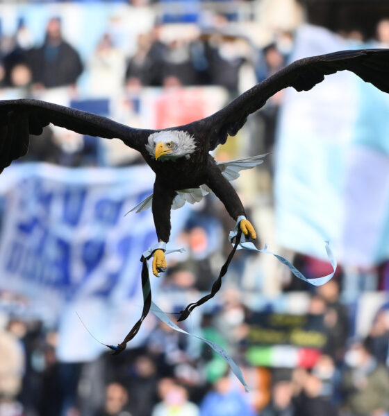 Lazio festa 125 anni volo Olympia show Olimpico