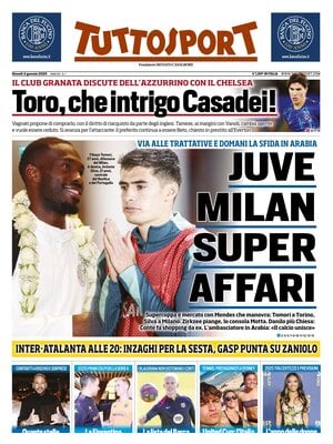 Prima pagina Tuttosport (2 gennaio 2025)