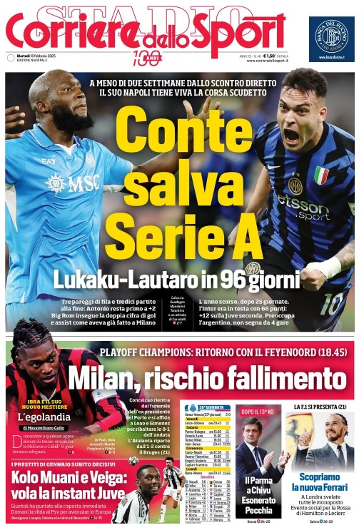 Corriere dello Sport 18 febbraio 2025