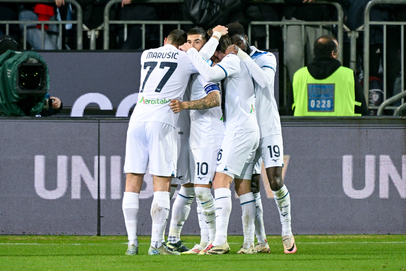 Lazio esultanza gol contro il Cagliari