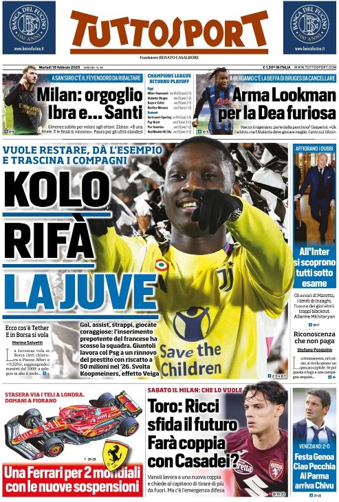 Tuttosport 18 febbraio 2025