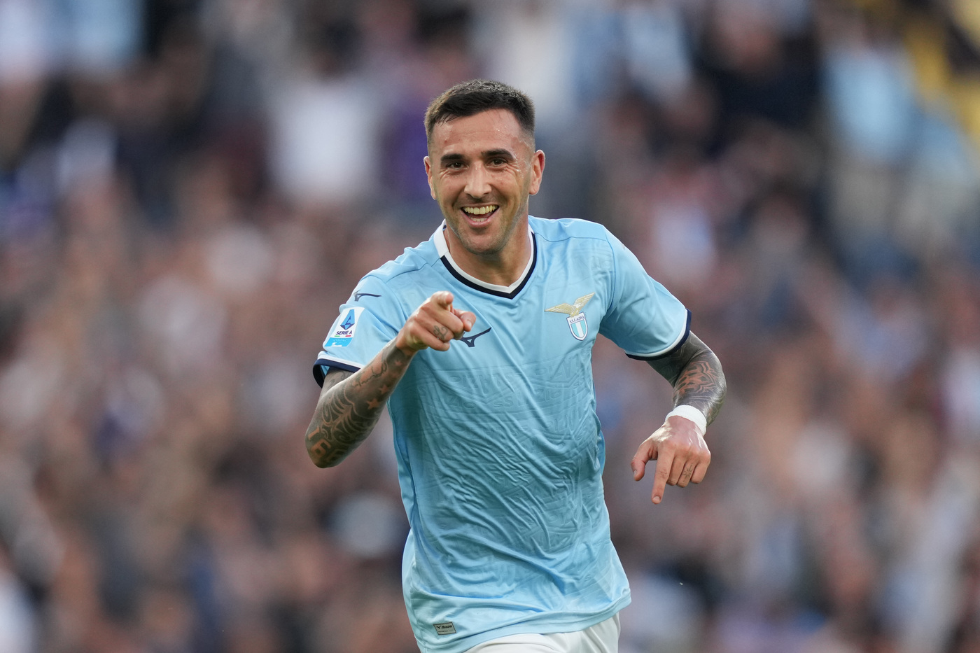 Vecino in azione con la Lazio