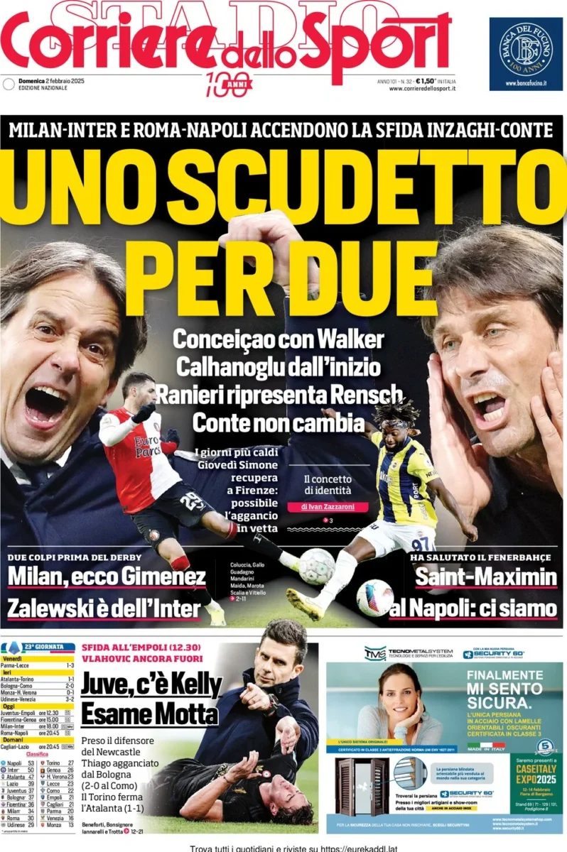 corriere dello sport 02 02 2025