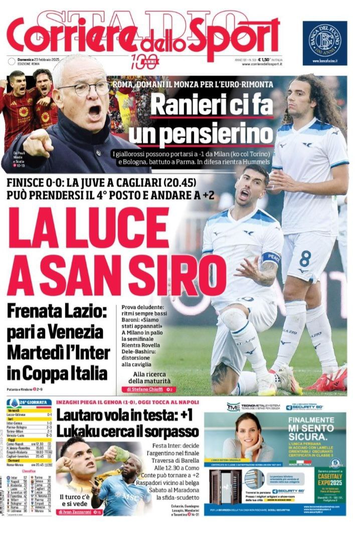 corriere dello sport 23 02 2025