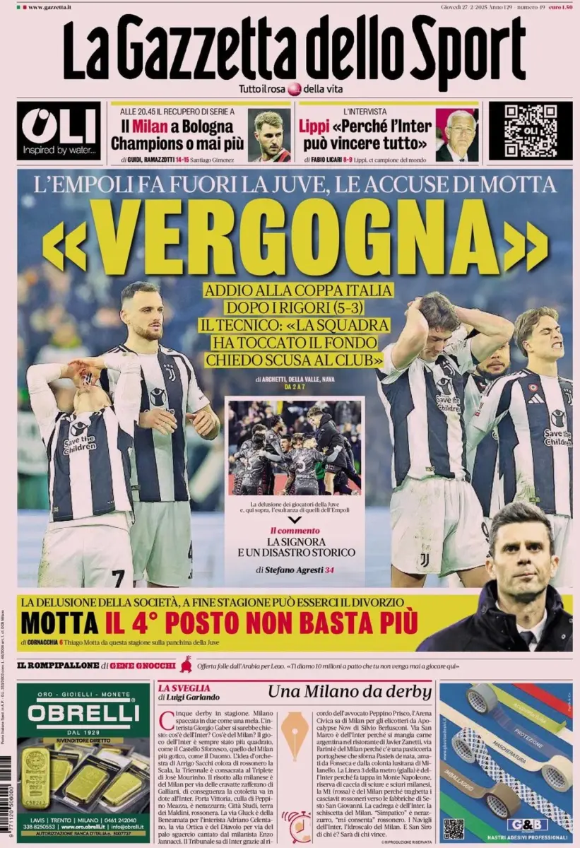 la gazzetta dello sport 27 02 2025