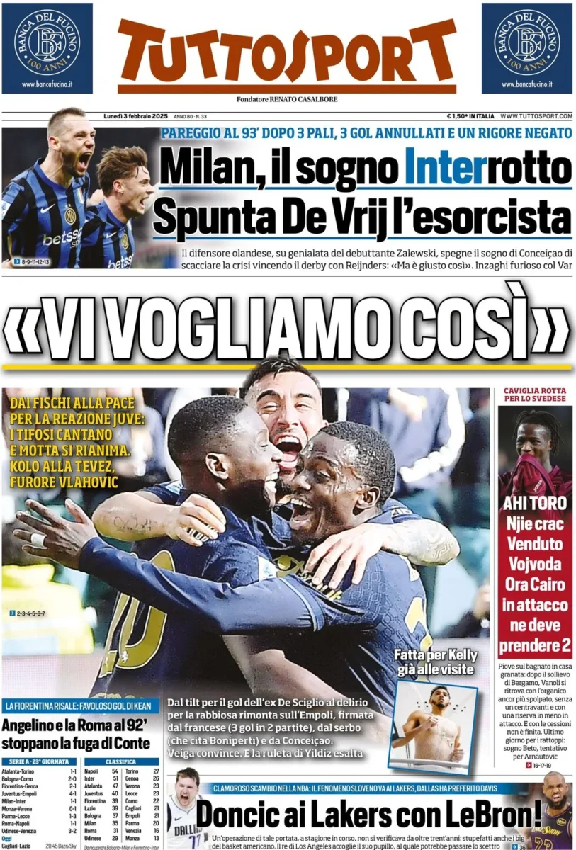 tuttosport 03 02 2025