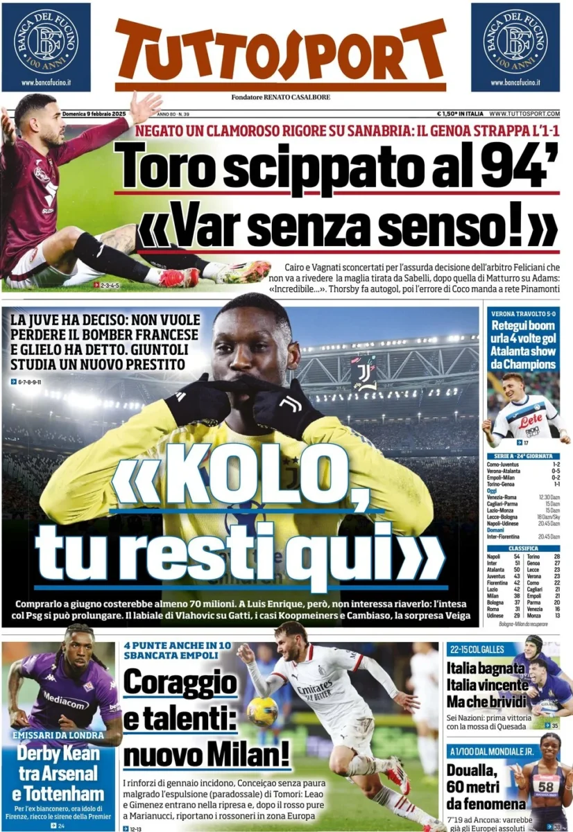 tuttosport 09 02 2025