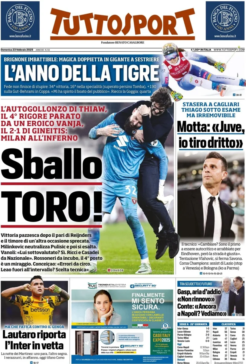 tuttosport 23 02 2025